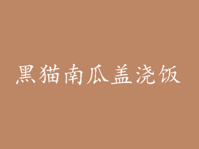 黑猫南瓜盖浇饭加盟费