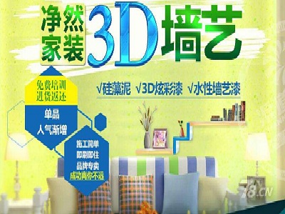 净然环保3D墙艺加盟费