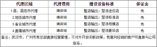 楚添热干面加盟费