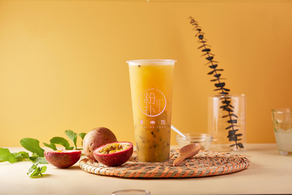 一粉扑奶茶