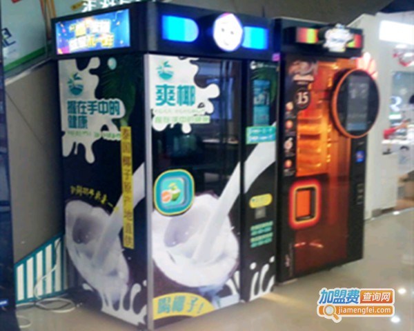 爽椰鲜椰自助贩卖机加盟费