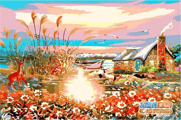 色彩画题数字油画加盟费