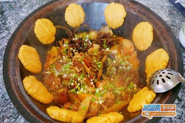 塞外村大笨锅乡村铁锅炖