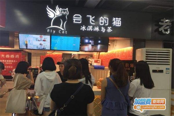 会飞的猫冰淇淋与茶加盟