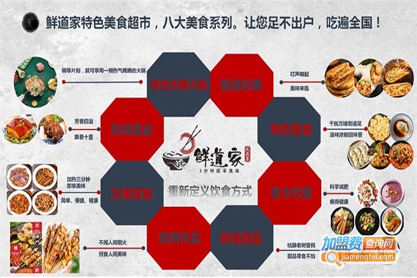 鲜道家特色美食超市加盟