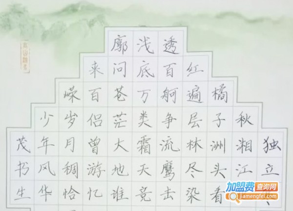 一鼎练字加盟费