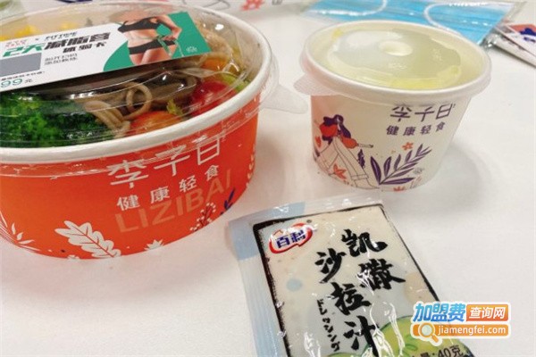 李子白健康轻食加盟费