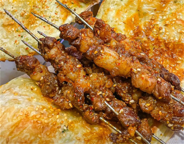 伍小哥烧饼夹羊肉串