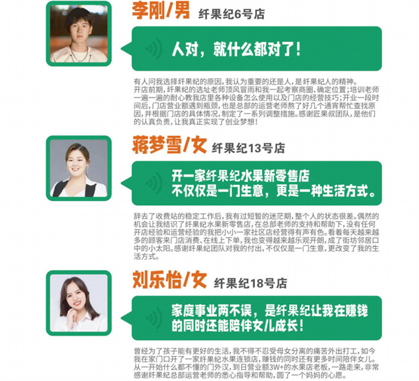 纤果纪加盟